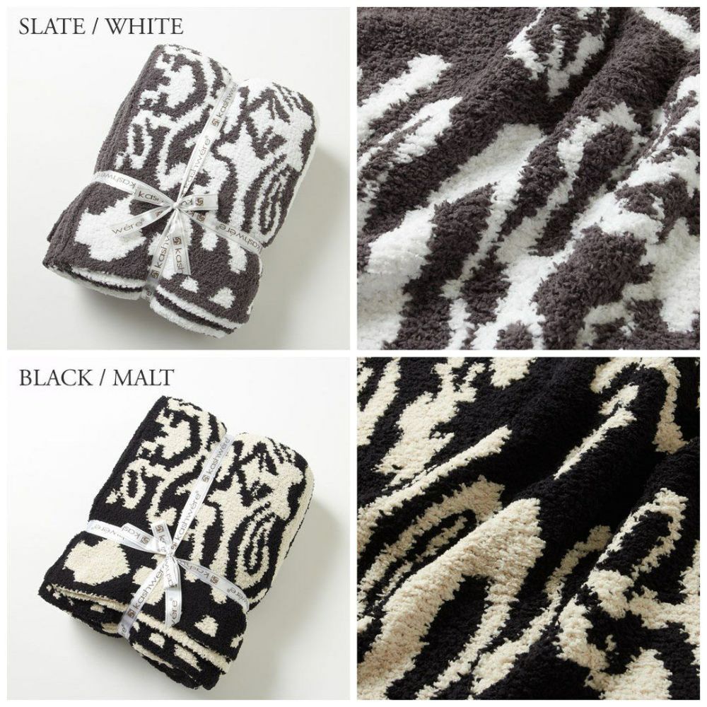カシウェア/カシウエア KASHWERE ブランケット ダマスク柄 THCHDSK01 Damask Blanket 135×183(cm)