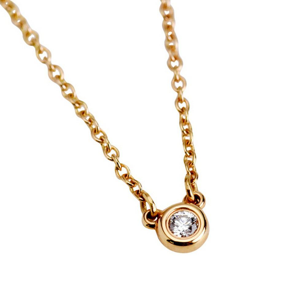 ティファニー ネックレス TIFFANY バイザヤード ダイヤ 0.03ct ローズ  