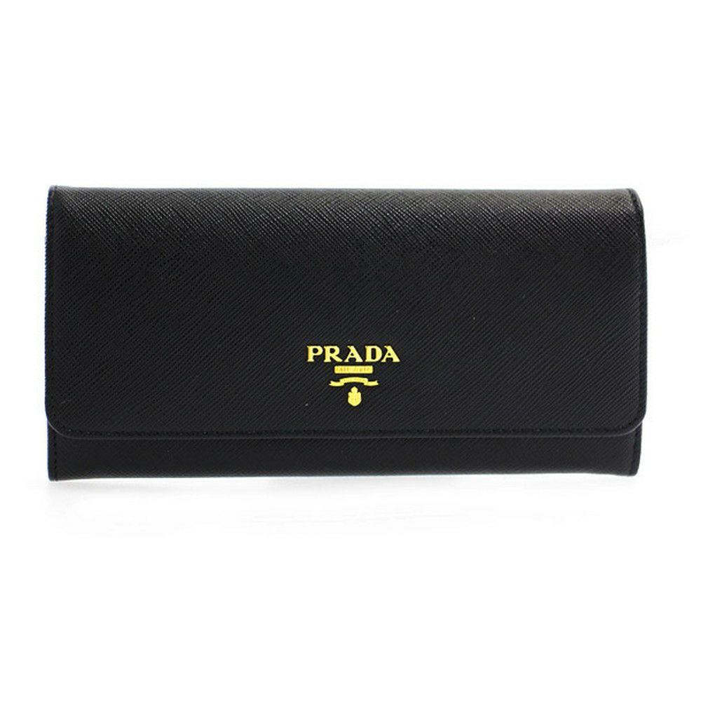 プラダ 財布 長財布 PRADA 1MH132 【SAFFIANO METAL ORO】 NERO 【お 
