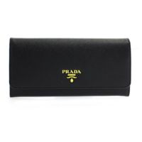 プラダ 財布 長財布 PRADA 1MH132 【SAFFIANO METAL ORO】 NERO