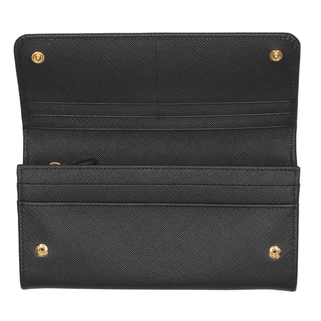 プラダ 財布 長財布 PRADA 1MH132 【SAFFIANO METAL ORO】 NERO