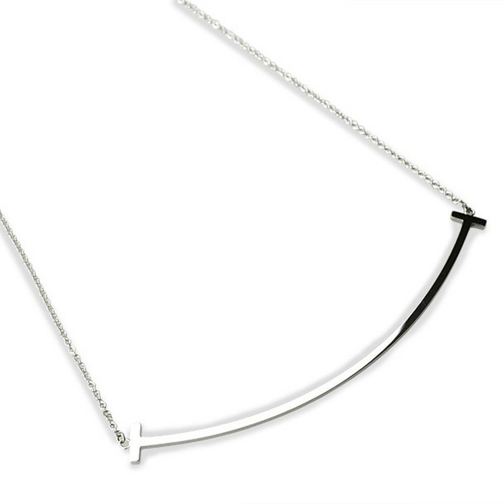 ティファニー ネックレス TIFFANY 【tiffany-Tスマイル】 ペンダント 18Kホワイトゴールド 34775346 Tiffany&co.：ティファニー