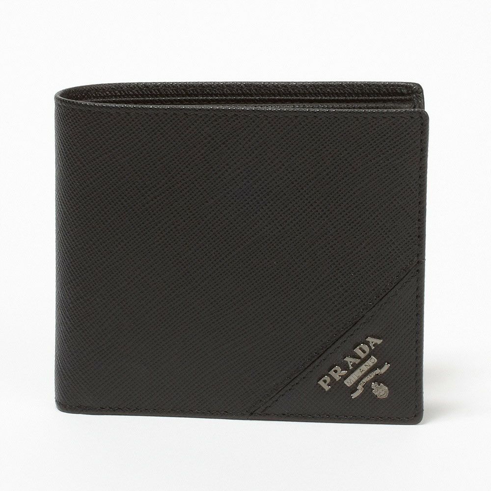 プラダ 折財布 PRADA：プラダ 2MO738 QME NERO 【SAFFIANO METAL】