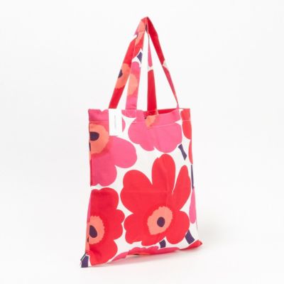 マリメッコ エコBAG トートバッグ MARIMEKKO 067572 001 レッド×ホワイト PIENI UNIKKO ピエニ ウニッコ