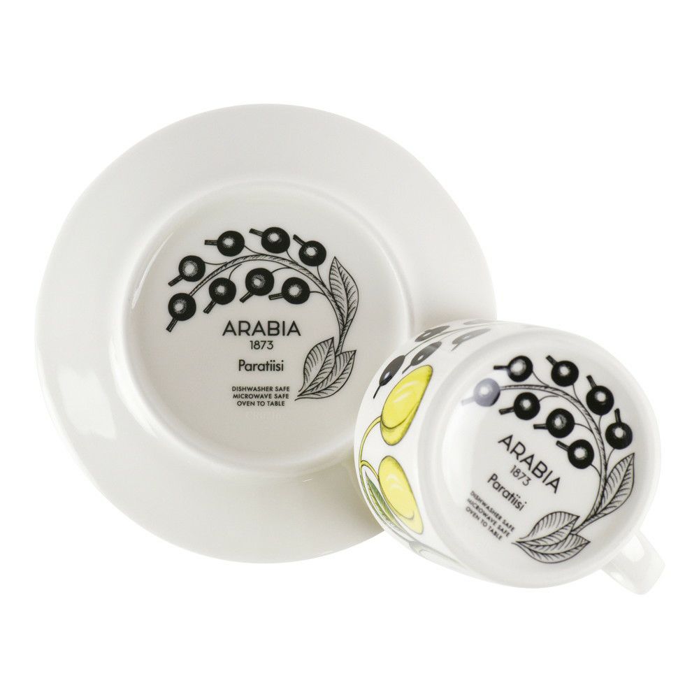 アラビア ARABIA コーヒーカップ＆ソーサー イエローパラティッシ  8944/8945 180ml【お取り寄せ】