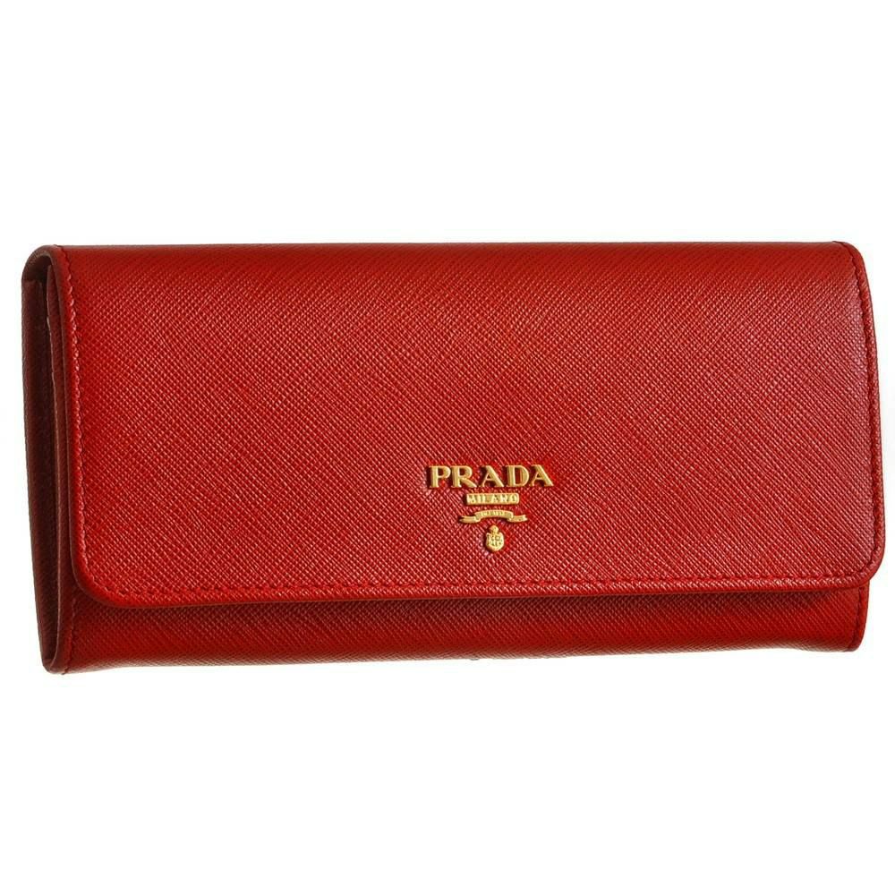 プラダ PRADA 財布 長財布 1MH132 QWA F068Z FUOCO 【SAFFIANO METAL】 | 海外ブランド・ファッション通販  | X-SELL エクセル