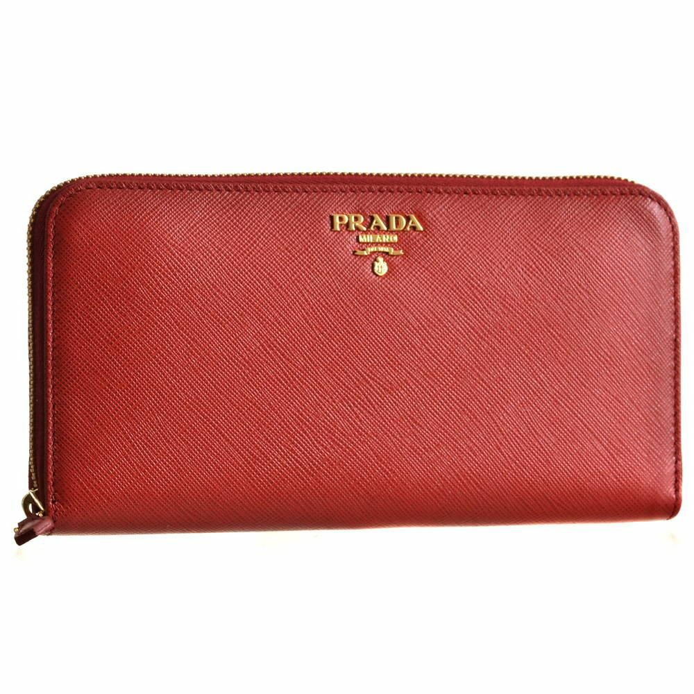 プラダ PRADA 財布 長財布 1ML506 QWA F068Z FUOCO 【SAFFIANO METAL 
