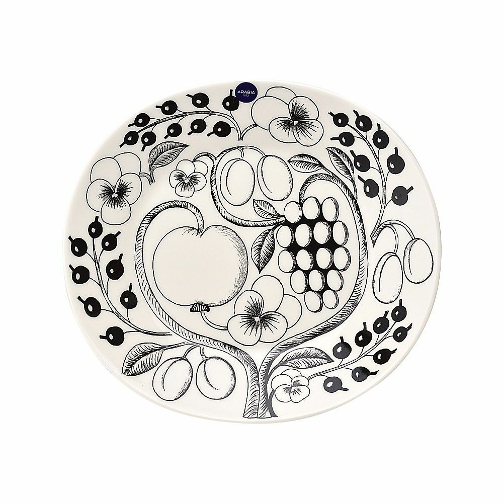 アラビア ARABIA オーバル プレート 6666 ブラックパラティッシ ホワイト×ブラック 22cm×25cm