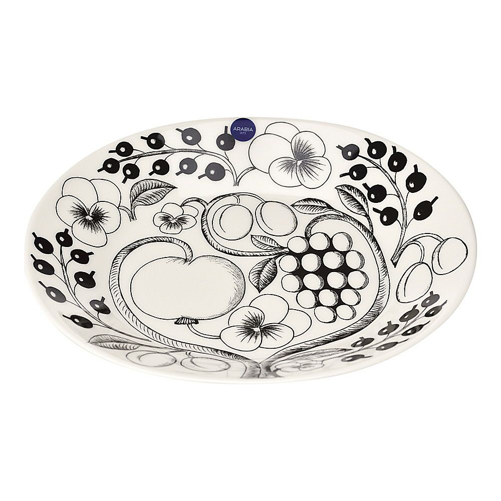アラビア ARABIA オーバル プレート 6666 ブラックパラティッシ ホワイト×ブラック 22cm×25cm