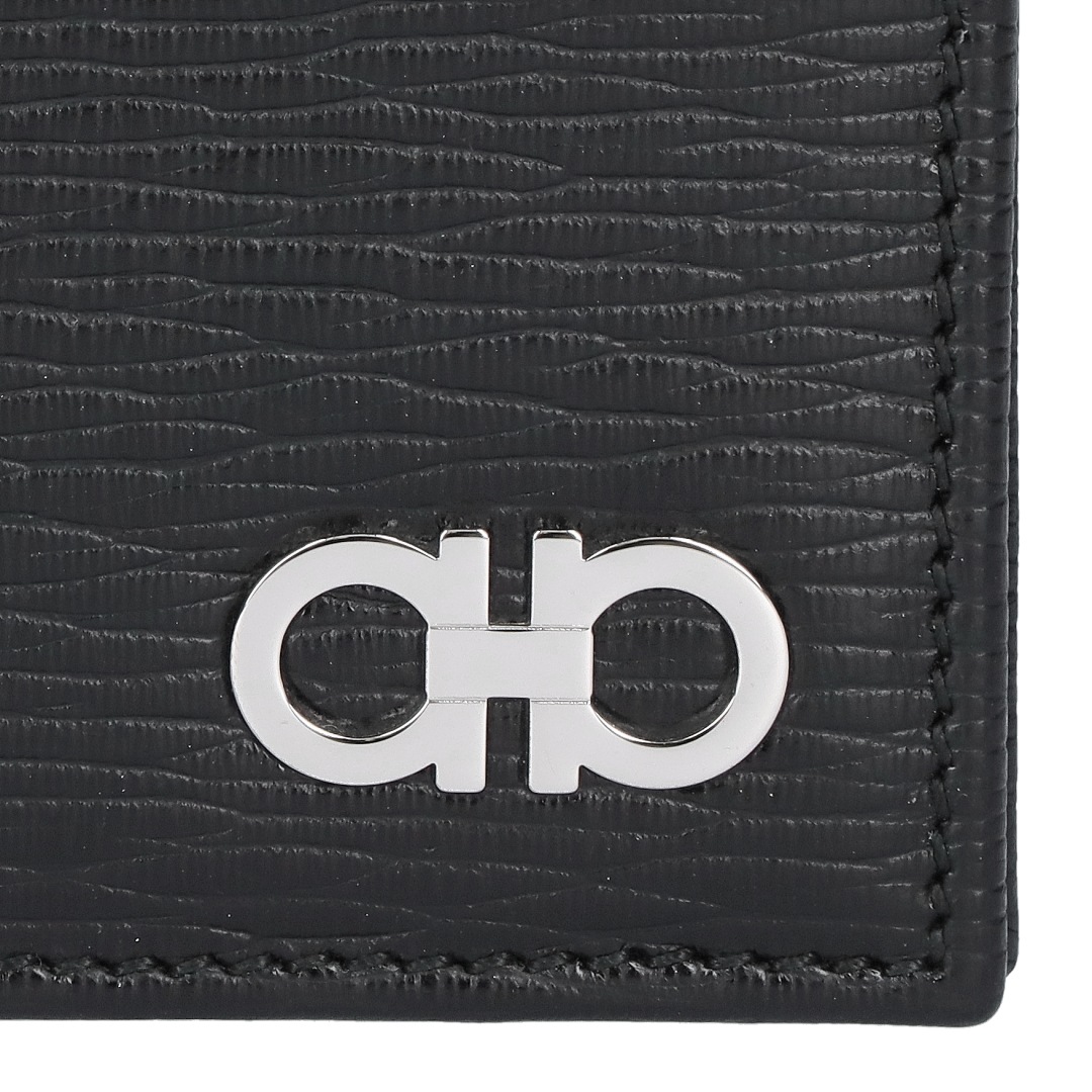 フェラガモ FERRAGAMO 財布 折財布 【REVIVAL GANC】 66A065 685986 0397 NERO/RED ブラック(0397/NERO+ROSSO)