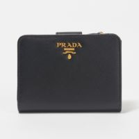 プラダ PRADA 折財布 【サフィアーノメタル：SAFFIANO METAL】 1ML018 QWA ブラック(F0002/NERO)