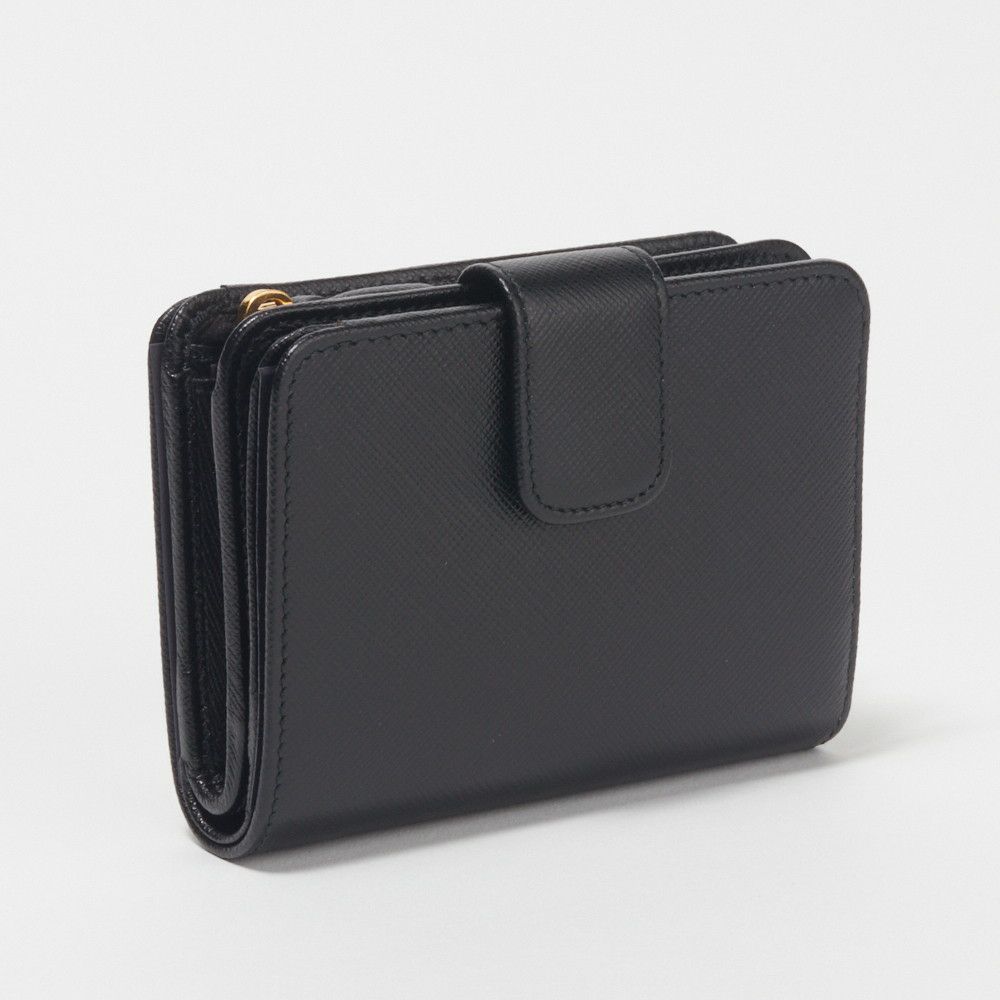 プラダ PRADA 折財布 【サフィアーノメタル：SAFFIANO METAL】 1ML018 QWA ブラック(F0002/NERO)
