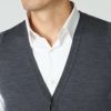 ジョンスメドレー メンズ ニットベスト JOHN SMEDLEY HUNTSWOOD WAISTCOAT グレー系（CHARCOAL)