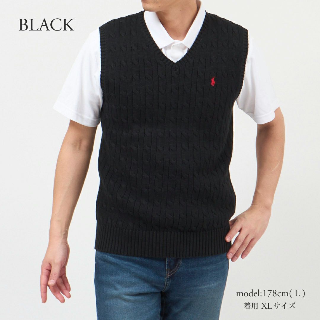 ポロ ラルフローレン ボーイズライン(メンズ)セーター ケーブルニットベスト POLO RALPH LAUREN 702300
