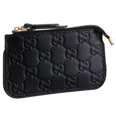 GUCCI Signature 447964 Leather Key Case Black from Japan