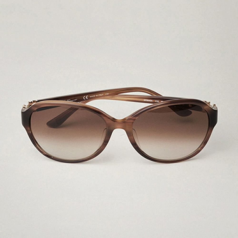 フェラガモ FERRAGAMO サングラス レディース メンズ 804SA ブラウン系(216/STRIPED BROUN)