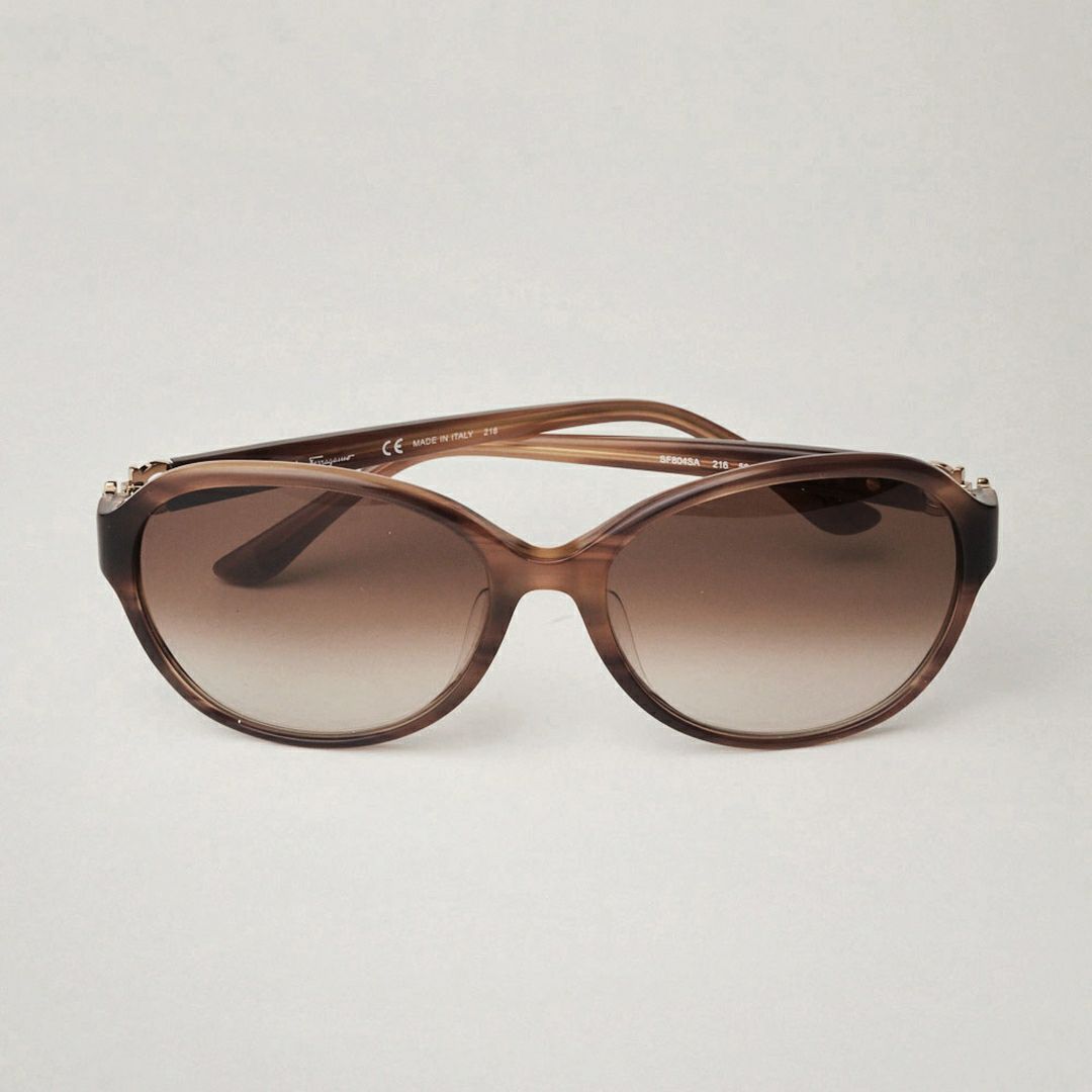 フェラガモ FERRAGAMO サングラス レディース メンズ 804SA ブラウン系(216/STRIPED BROUN)