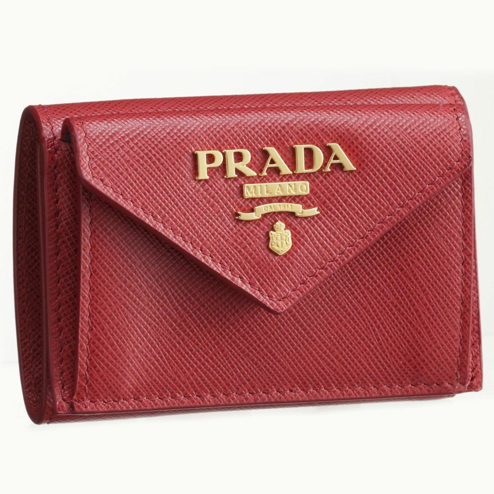 プラダ PRADA 折財布 1MH021 QWA レッド系（F068Z FUOCO)