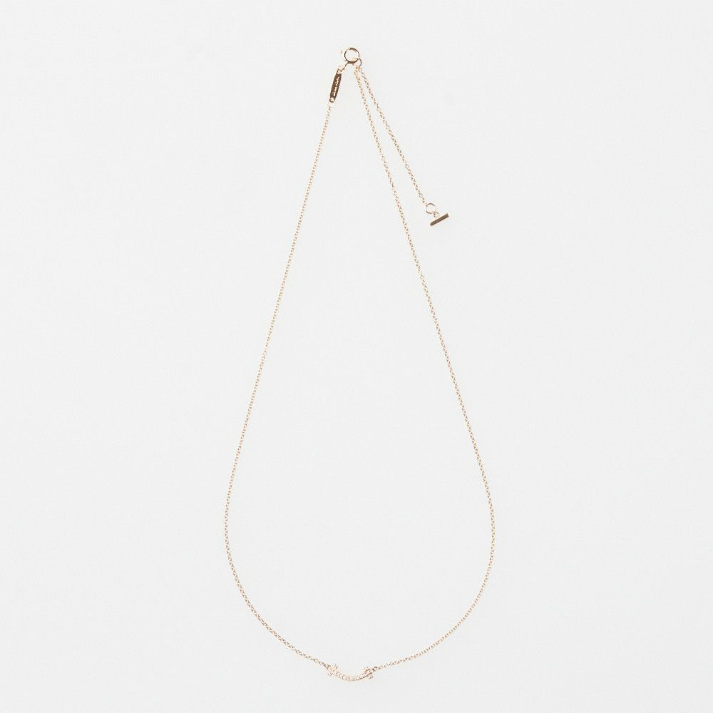 ティファニー TIFFANY ネックレス Tスマイル ミニ 62617780 ペンダント 18K ダイヤモンド 0.03ct ローズゴールド【お取り寄せ】