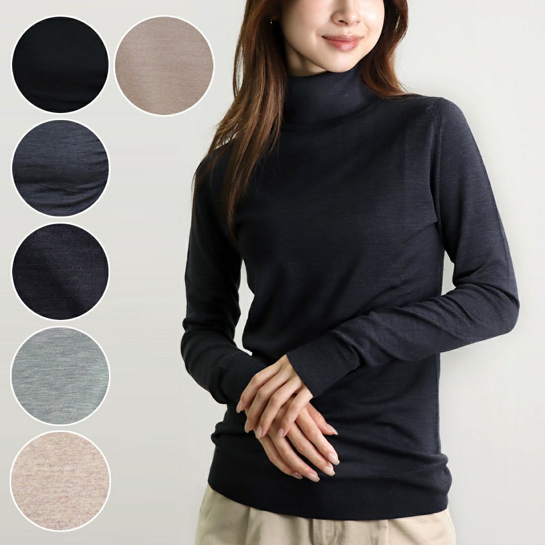 ジョンスメドレー JOHN SMEDLEY ニット レディース タートルネック 