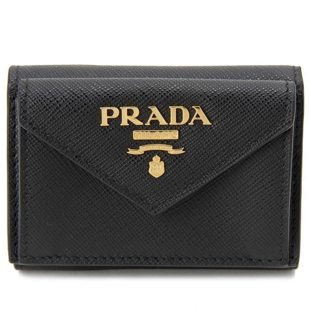 プラダ PRADA 折財布 【SAFFIANO METAL】 1MH021 QWA ブラック(F0002/NERO)