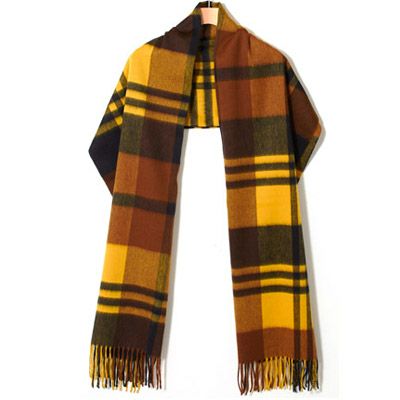 ジョシュアエリス JOSHUA ELLIS ストール 大判ストール PRIMARY BLACK WATCH STOLE カシミヤ 190×70cm