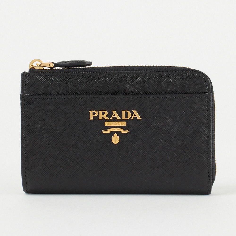 プラダ キーケース コインケース 1PP122 QWA 【SAFFIANO METAL】 ブラック(F0002/NERO) PRADA