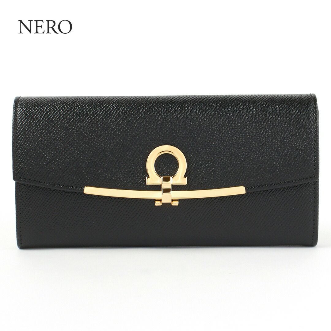 フェラガモ FERRAGAMO 長財布 GANCINI CLIP：ガンチーニクリップ 22D150