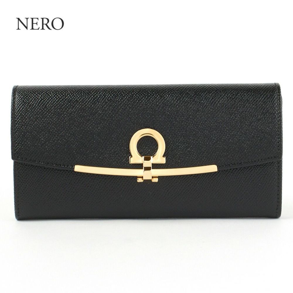 フェラガモ FERRAGAMO 長財布 GANCINI CLIP：ガンチーニクリップ 22D150