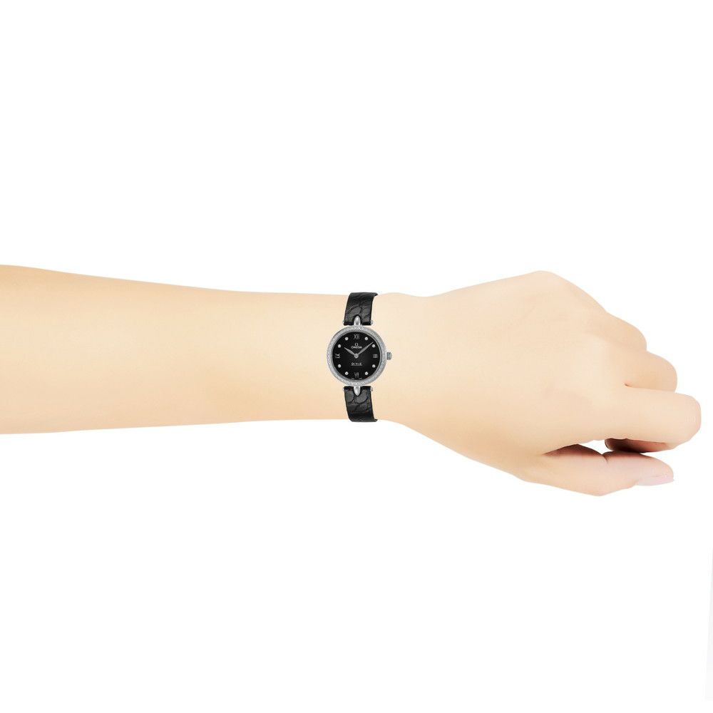 オメガ 腕時計 レディースウォッチ 【DE VILLE PRESTIGE：デ・ヴィル プレステージ】 DEWDROP 424.18.27.60.51.001 BLACK/BLACK OMEGA