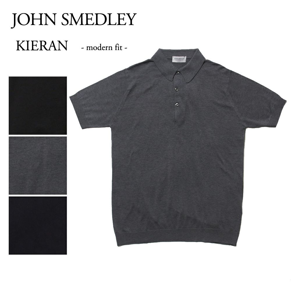 ジョンスメドレー メンズ 半袖 ニットポロシャツ KIERAN 選べるカラー JOHN SMEDLEY