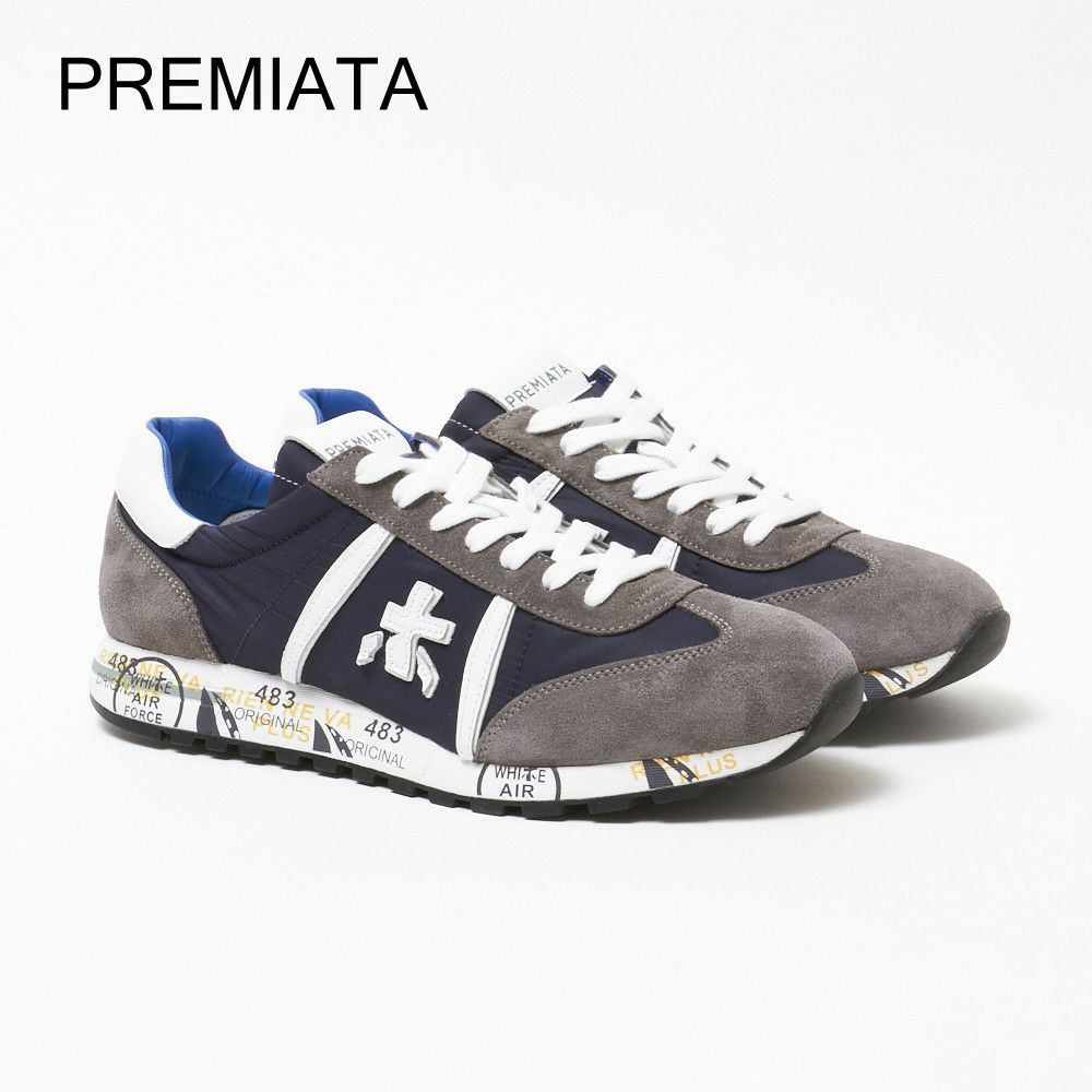 プレミアータ メンズ スニーカー LUCY 600E NAVY/GREY PREMIATA