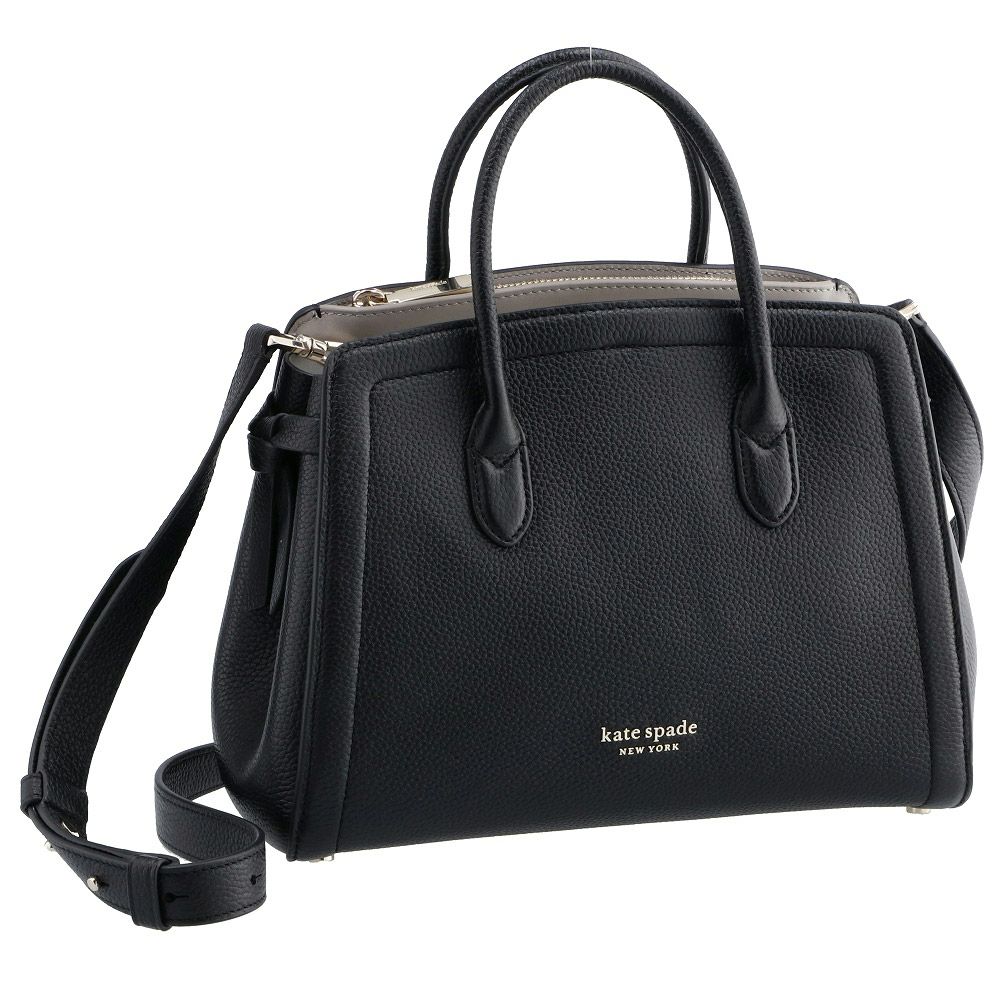 ケイトスペード 2WAYバッグ 【KNOTT：ノット】midium satchel PXR00398 ブラック(001 BLACK) KATE SPADE