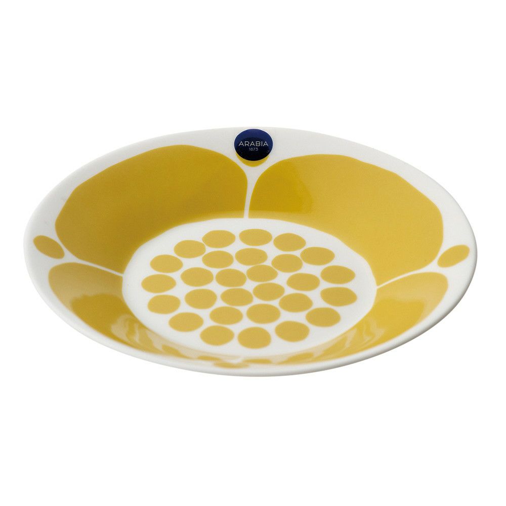 アラビア プレート 【SUNNUNTAI：スンヌンタイ】 100640 16.5ｃｍ ホワイト×マスタード ARABIA