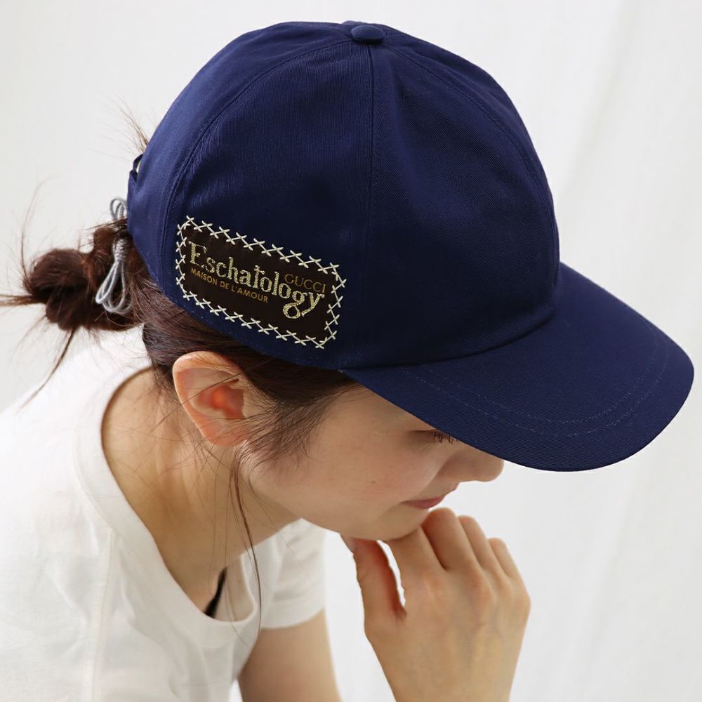 グッチ ベースボールキャップ 帽子 656183 4HAEX ネイビー系(4164 NAVY