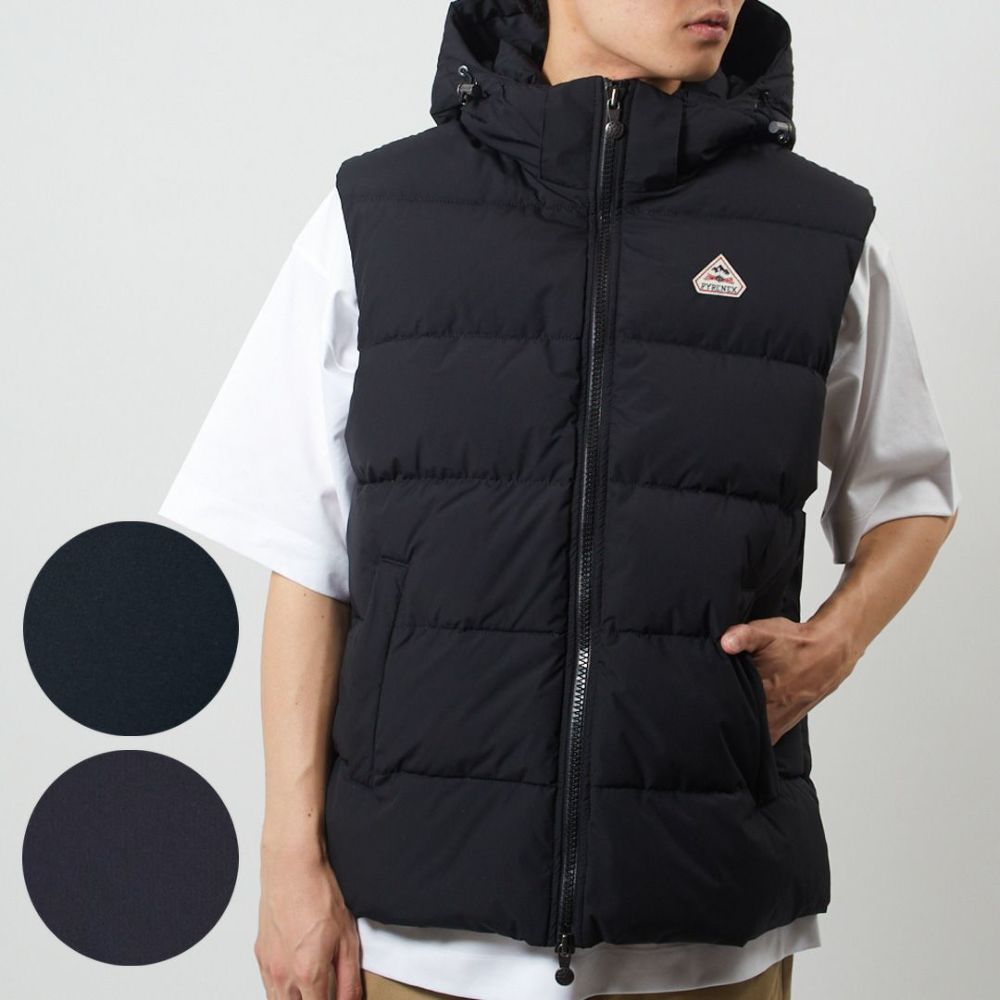 ピレネックス メンズ ダウン ベスト 【SPOUTNIC MINI RIPSTOP VEST：スプートニック ミニリップストップ ベスト】 HMQ058  BLACK(009) PYRENEX | 海外ブランド・ファッション通販 | X-SELL エクセル