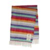 アヴォカ ブランケット ひざ掛け 【ラムウールスロー：LAMBSWOOL THROWS】 142×100cm THROW KNEE SIZE ELECTRIC STRIPE AVOCA