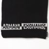 アルマーニエクスチェンジ マフラー/帽子 ニットセット 954651 CC311 00020 BLACK ARMANI EXCHANGE