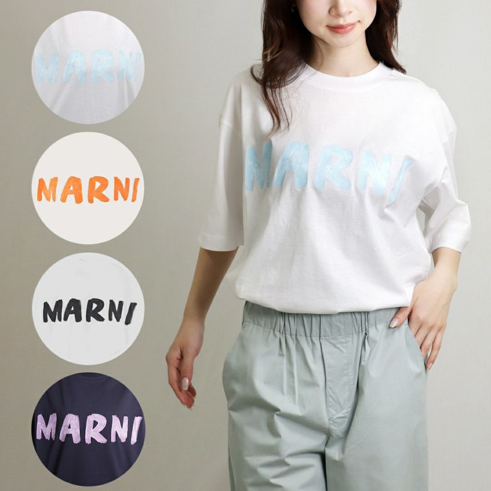 マルニ レディースロゴTシャツ THJET49EPH USCS11 LOW01 ホワイト系(LILY WHITE) MARNI