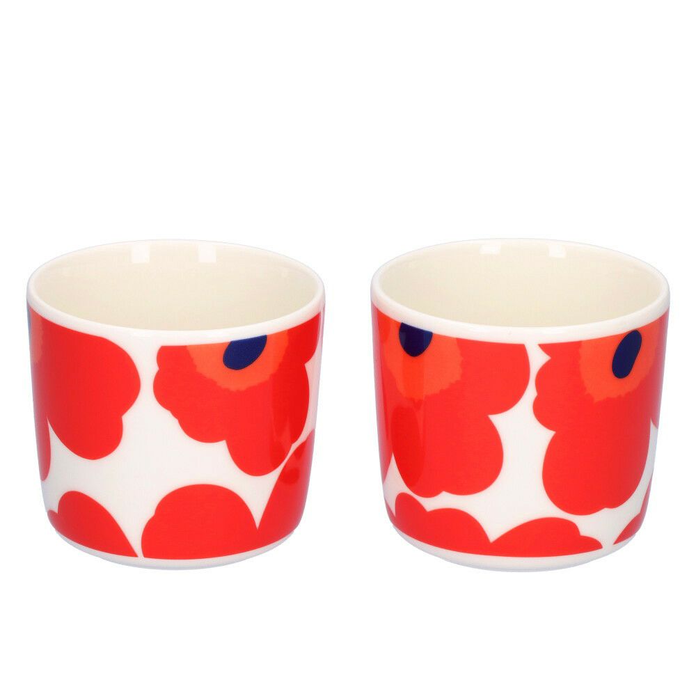 マリメッコ マグカップ ラテマグ UNIKKO 67849 レッド×ホワイト(75) 200ml 2個セット MARIMEKKO