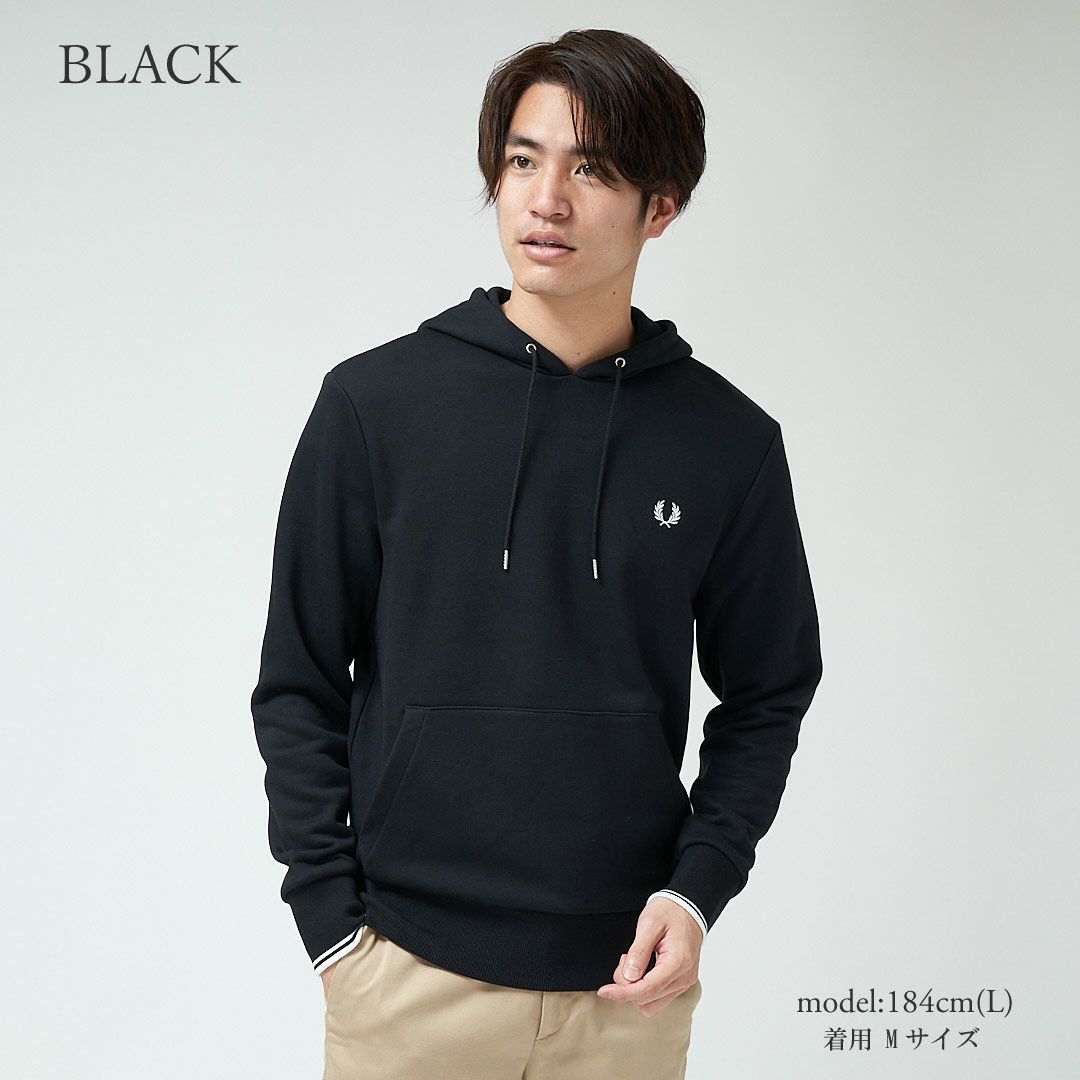 フレッドペリー ワンポイントロゴ パーカー Tipped Hooded Sweatshirt M2643 FRED PERRY