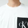 カルバンクラインジーンズ メンズ クルーネックTシャツ 【SPLICED CK POCKET】 J30J319723 YAF BRIGHT WHITE CALVIN KLEIN JEANS