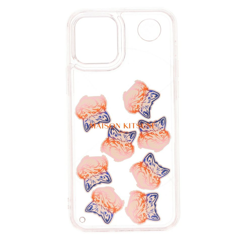 メゾンキツネ MAISON KITSUNE I PHONEケース 【BIG FOX HEAD】AQUA IPHONE 12/12PRO IU06828AP0004 O100 TRANSPARENT クリア