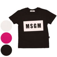 エムエスジーエム キッズ半袖 ボックスロゴ Tシャツ 028727 MSGM