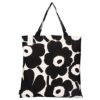 マリメッコ MARIMEKKO エコバッグ トートバッグ PIENI UNIKKO 67572 190 BLACK/WHITE 【ゆうパケ可】【同梱不可】【ギフト不可】【RSL】