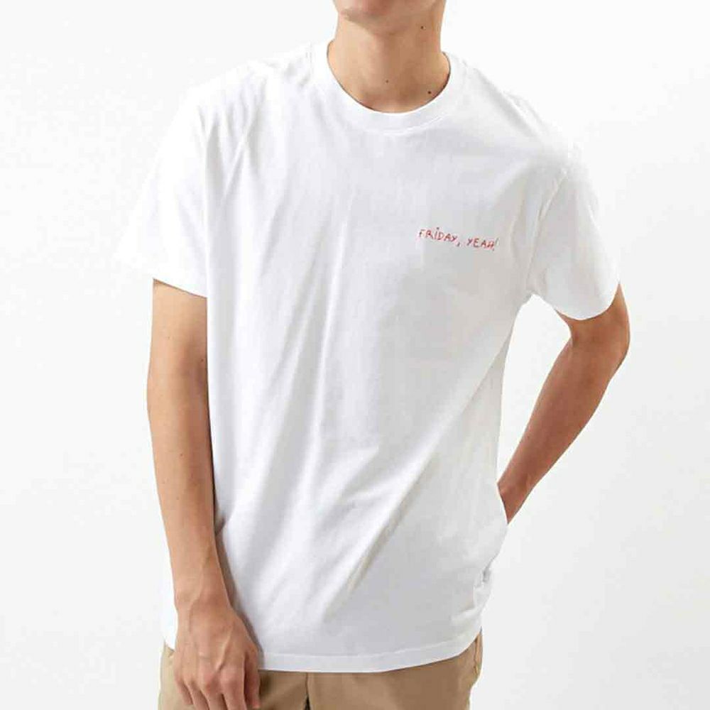 メゾン ラビッシュ MAISON LABICHE メンズ レディース Tシャツ FRIDAY YEAH！ MMPOPINFRIDAY WHITE