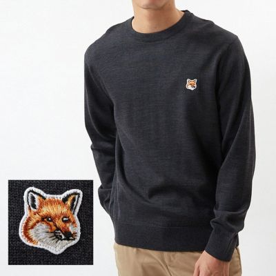 メゾンキツネ MAISON KITSUNE メンズ トレーナー DRESSED FOX PATCH