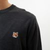 メゾンキツネ MAISON KITSUNE メンズ クルーネックセーター FOX HEAD PATCH グレー系(FM00528KT1036) H190 ANTHRACITE