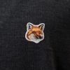 メゾンキツネ MAISON KITSUNE メンズ クルーネックセーター FOX HEAD PATCH グレー系(FM00528KT1036) H190 ANTHRACITE