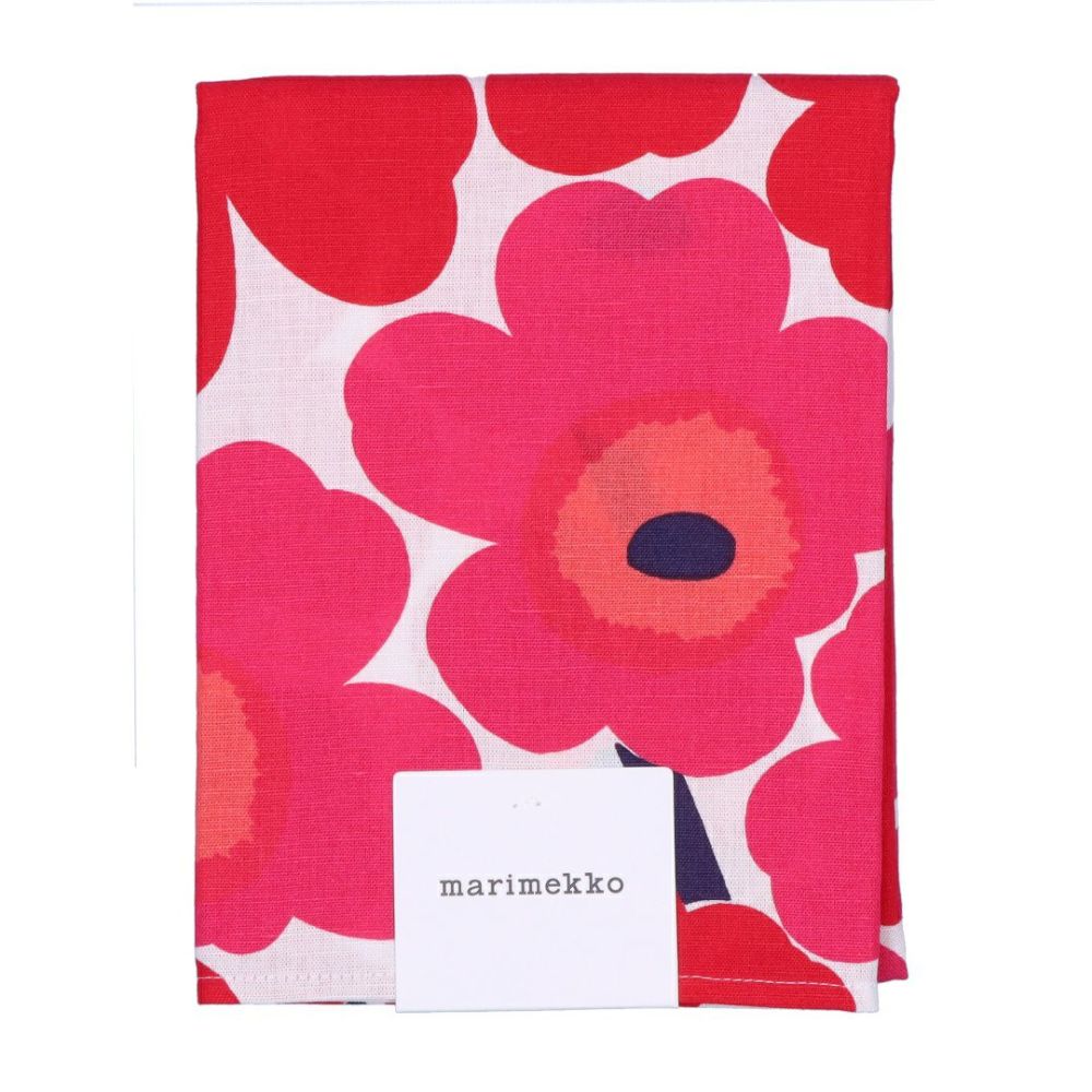 マリメッコ MARIMEKKO ティータオル UNIKKO 70683 001 レッド 2枚セット